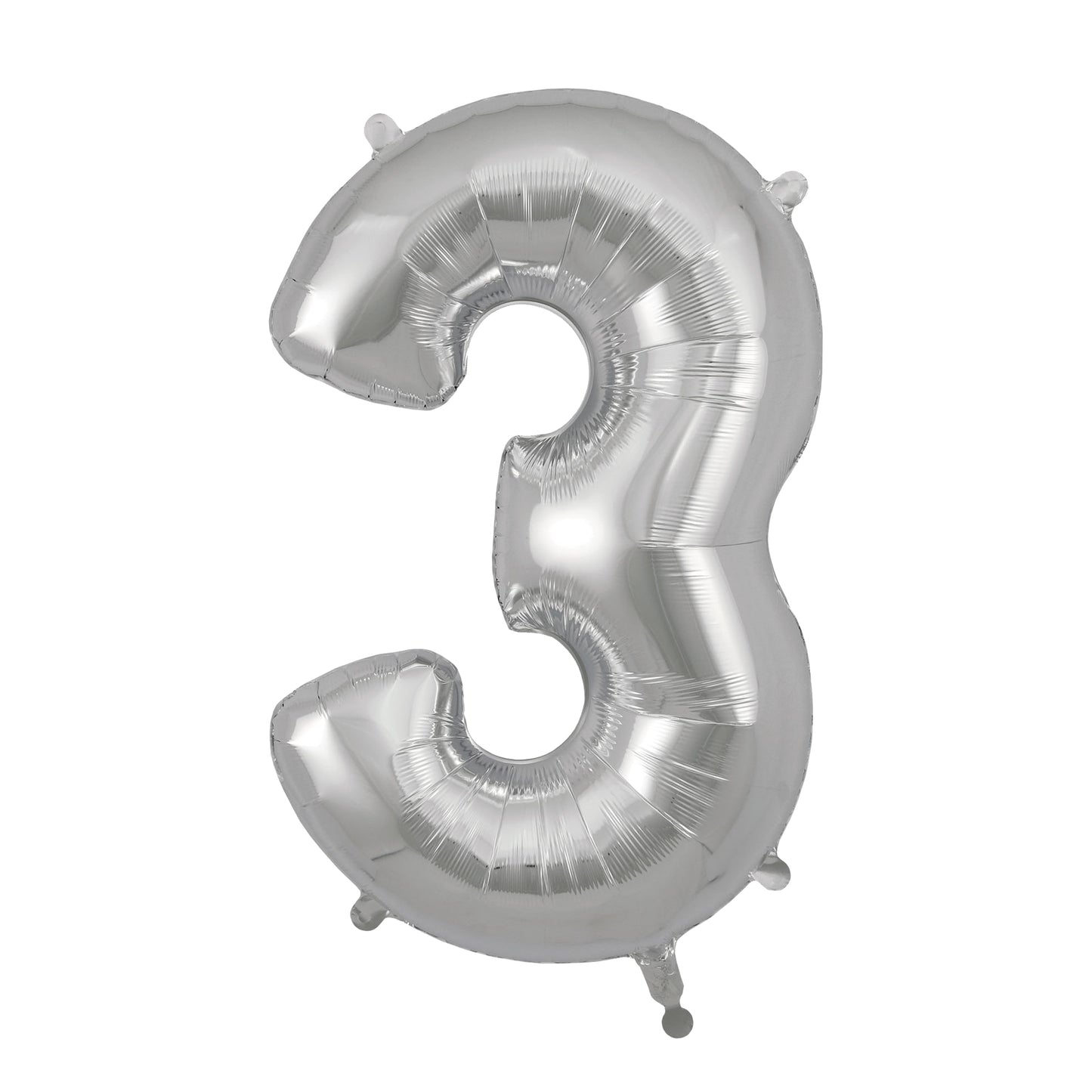 NUMERO ARGENTATO "3"– Foil Balloon