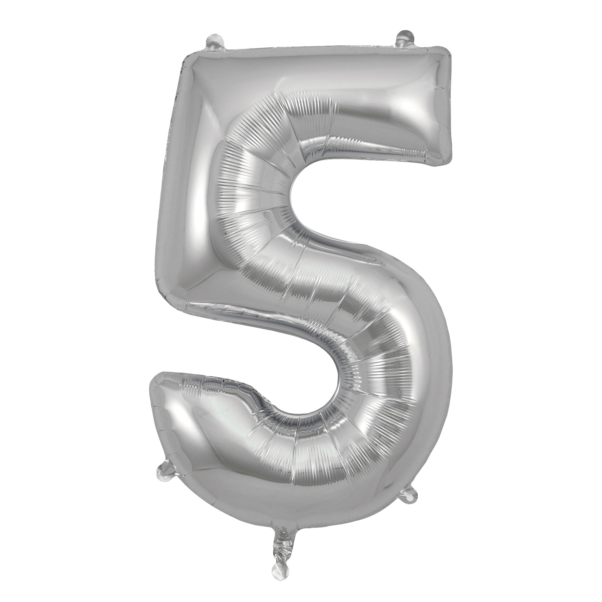 NUMERO ARGENTATO "5" – Foil Balloon