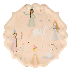 8 piatti in carta - principesse