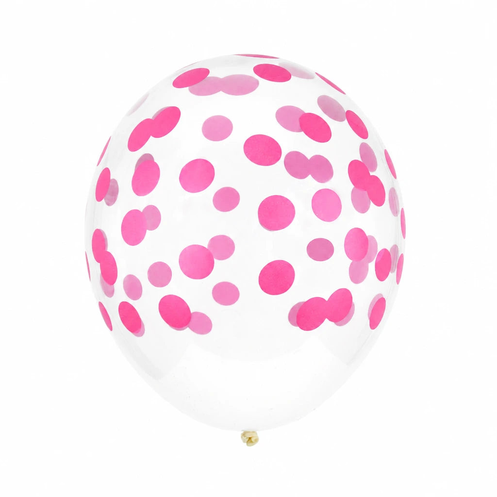 5 Palloncini GRANDE 30cm - coriandoli fucsia