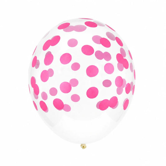 5 Palloncini GRANDE 30cm - coriandoli fucsia