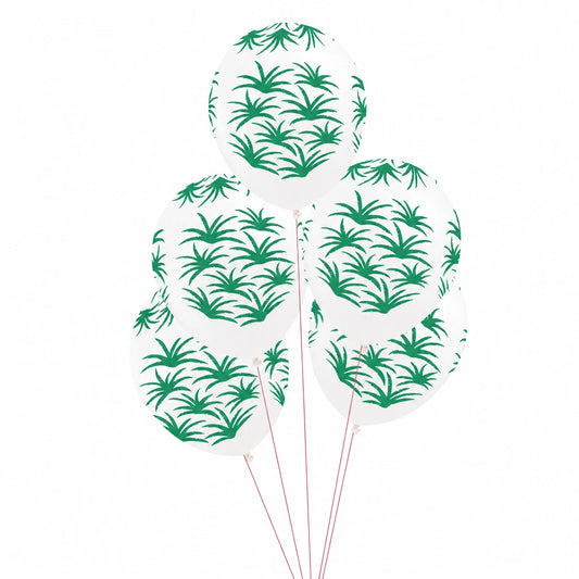 5 Palloncini GRANDE 30cm - stampa tropical