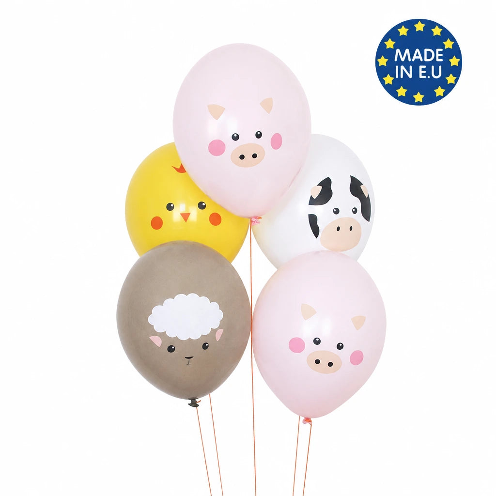 5 palloncini - stampa fattoria