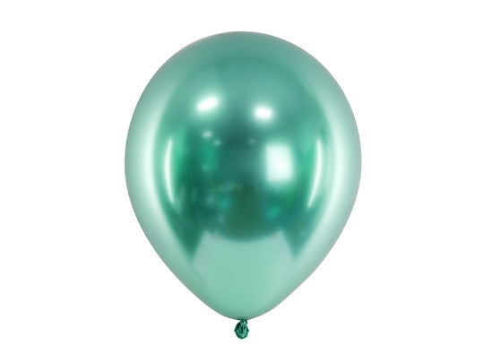 5 Palloncini GRANDE 30cm - Verde Metallizzato Glossy