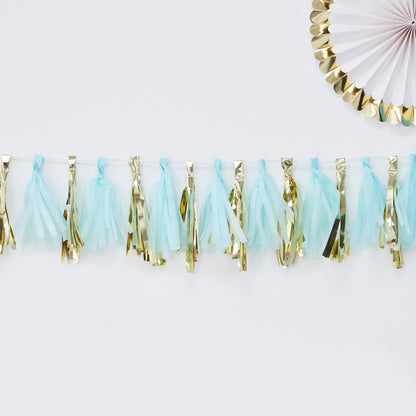 12 tassel decorativi - Azzurro e Oro