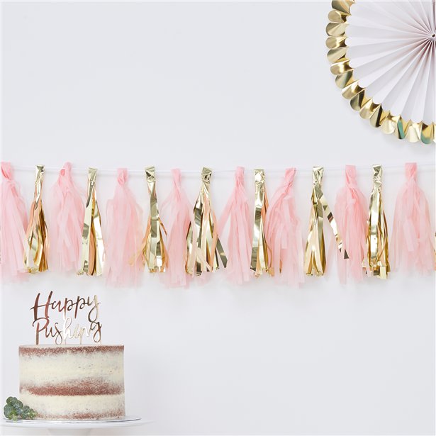 12 tassel decorativi - Rosa e Oro