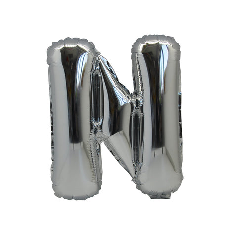 LETTERA ARGENTO "N" – Foil Balloon