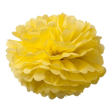 2 pom pom in carta - giallo