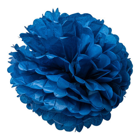 2 pom pom in carta - blu