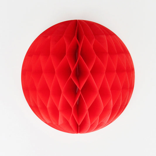 sfera decorativa in carta 30cm - rosso