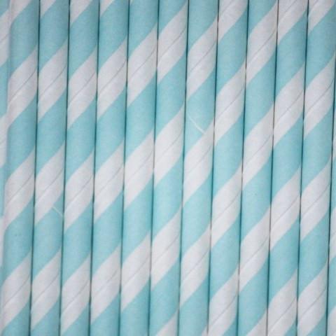 10 cannucce in carta – strisce azzurre