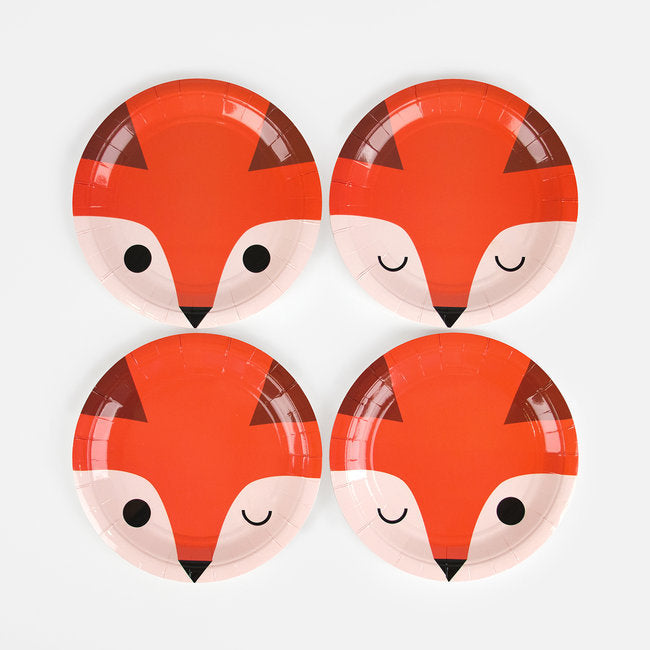 8 piatti in carta - little fox