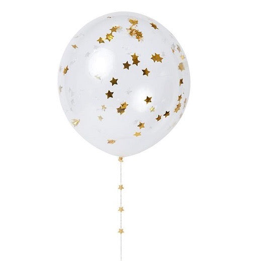 8 confetti balloons - oro