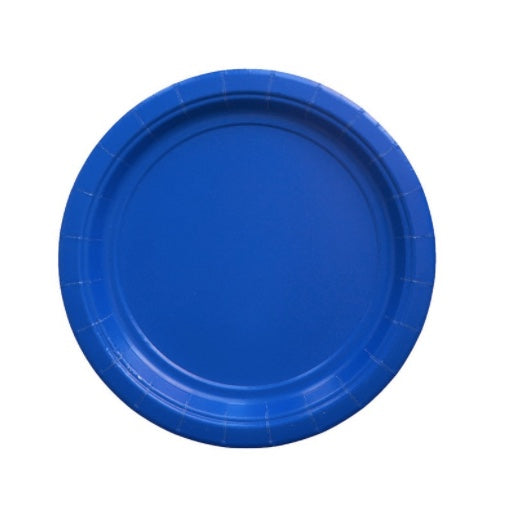 20 piatti in carta - blu elettrico