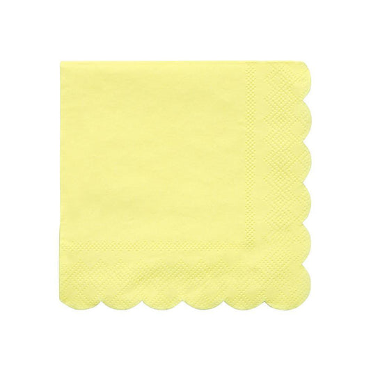 20 tovaglioli in carta - giallo - tinta unita