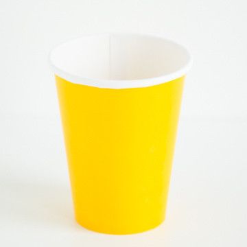 8 bicchieri in carta – giallo