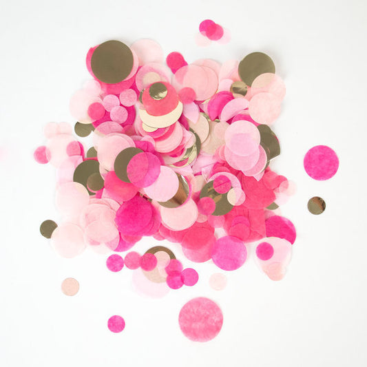 coriandoli in carta - rosa e oro