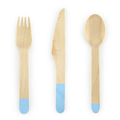 set 18 posate - azzurro baby