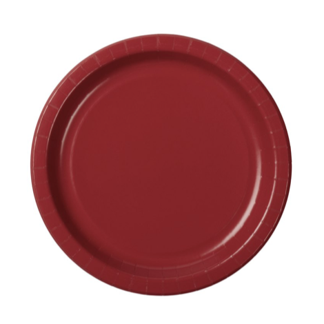 8 piatti in carta – rosso bordeaux