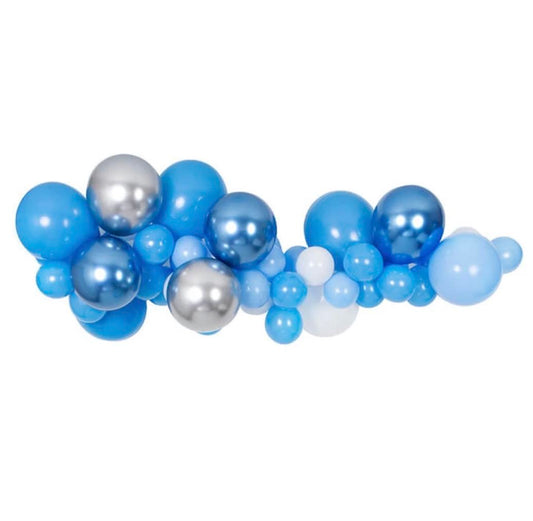arco di palloncini - blu e azzurro