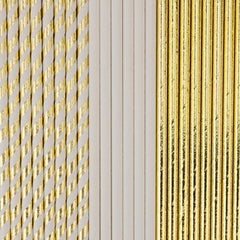 22 cannucce in carta - bianco oro e avana