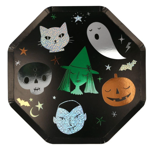 8 piatti in carta - stampa halloween