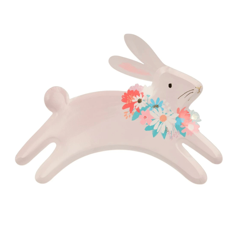 60 Piatti Di Carta Pasqua A Forma Di Uovo, 17,8 Cm, Con Coniglietto Pasquale, Per Feste Bambini E Adulti