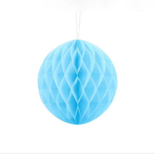 sfera decorativa in carta 20cm - azzurro