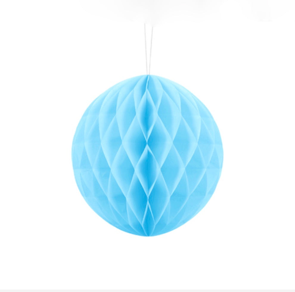 sfera decorativa in carta 20cm - azzurro