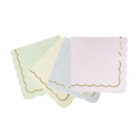 16 tovaglioli in carta - pastello 4 colori