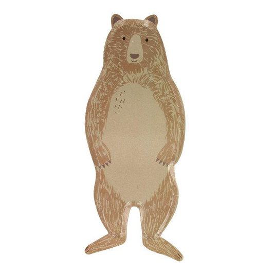 8 piatti in carta - orso