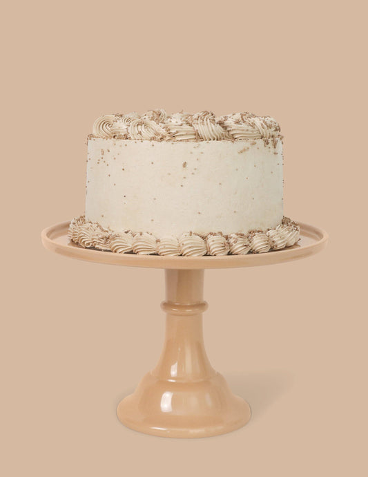 Grande alzatina per torte in melamina, marrone latte, 30,5 cm