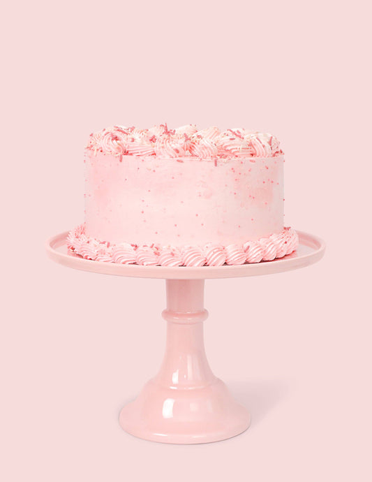 Espositore grande per torte in melamina, colore: rosa peonia, 29,5 cm