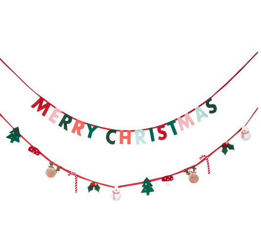 ghirlanda in stoffa - merry Christmas