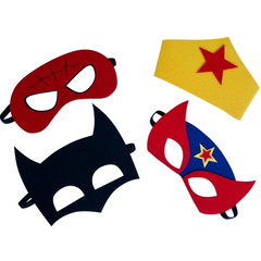 4 maschere in feltro - super hero