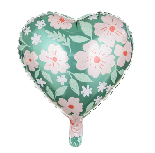 palloncino mylar - cuore floreale