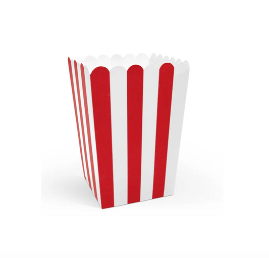 6 popcorn box - rosso