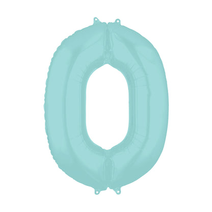 Palloncino numero AZZURRO PASTELLO - gigante 102cm